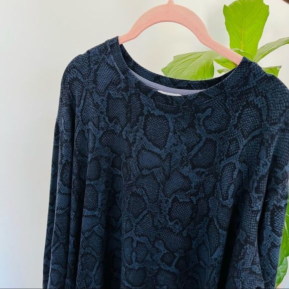 SUNDRY Python Crop Blouson Sweatshirt Medium - Picture 8 of 8